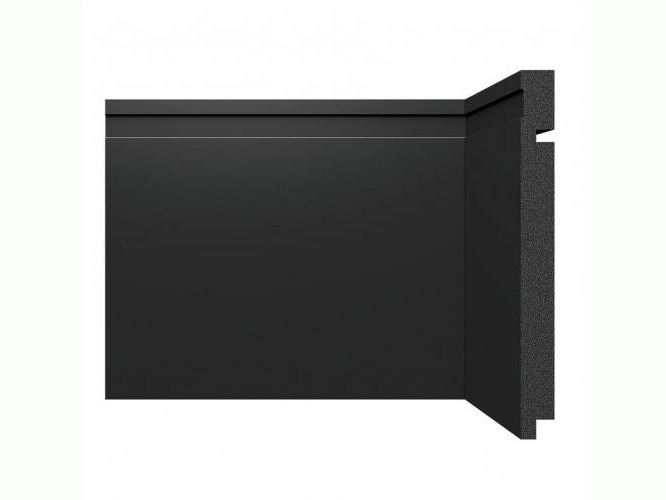 Rodapé 3505 cor preto da coleção Black - 20cm