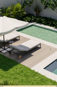 Decoração com madeira para área de lazer em casa