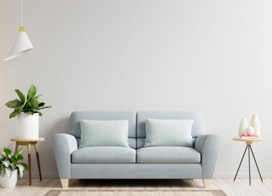 Sala de estar com decoração minimalista