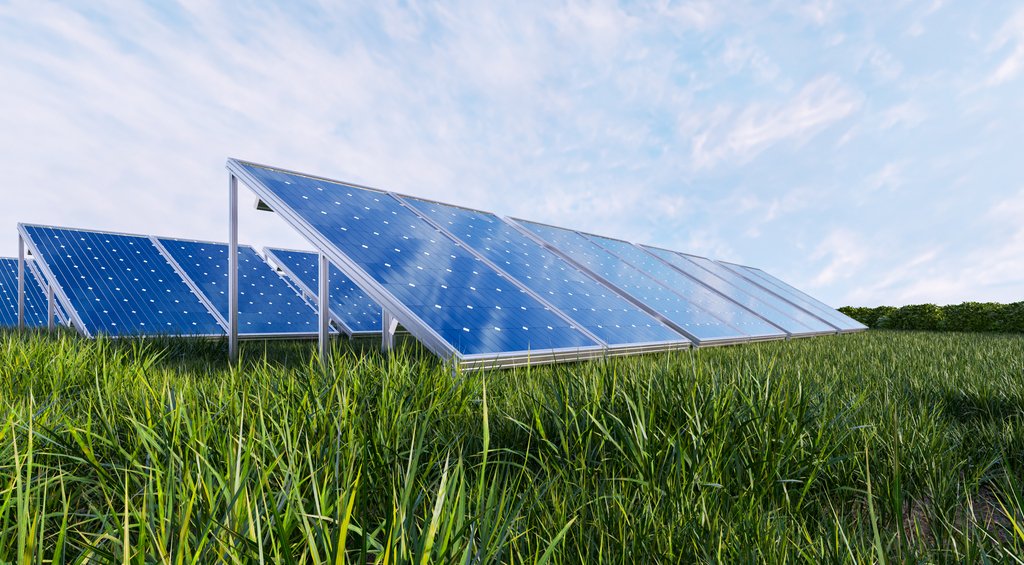 Placas solares para aprimorar sistema de gestão ambiental.