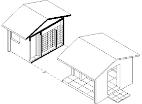 imagem mostra design de arquitetura em corte transversal.