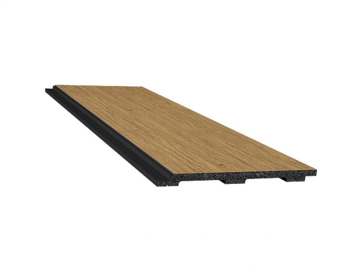 Revestimento de poliestireno Nero liso jequitibá com 162mm de