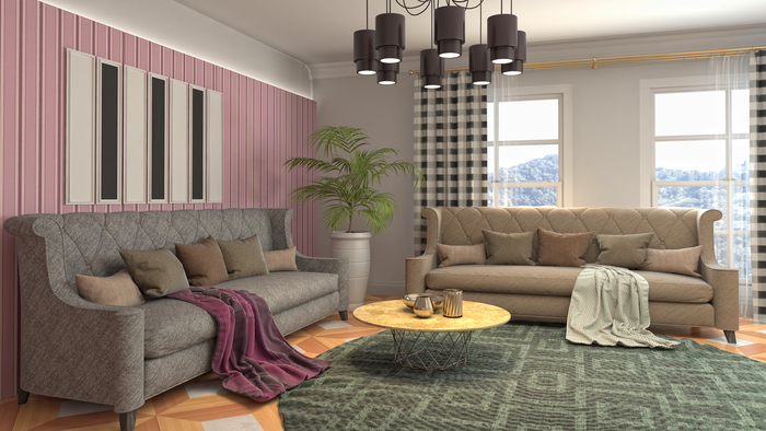 illustration living room interior