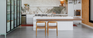Waves Paredes modernas com revestimento ondulado resistente a umidade